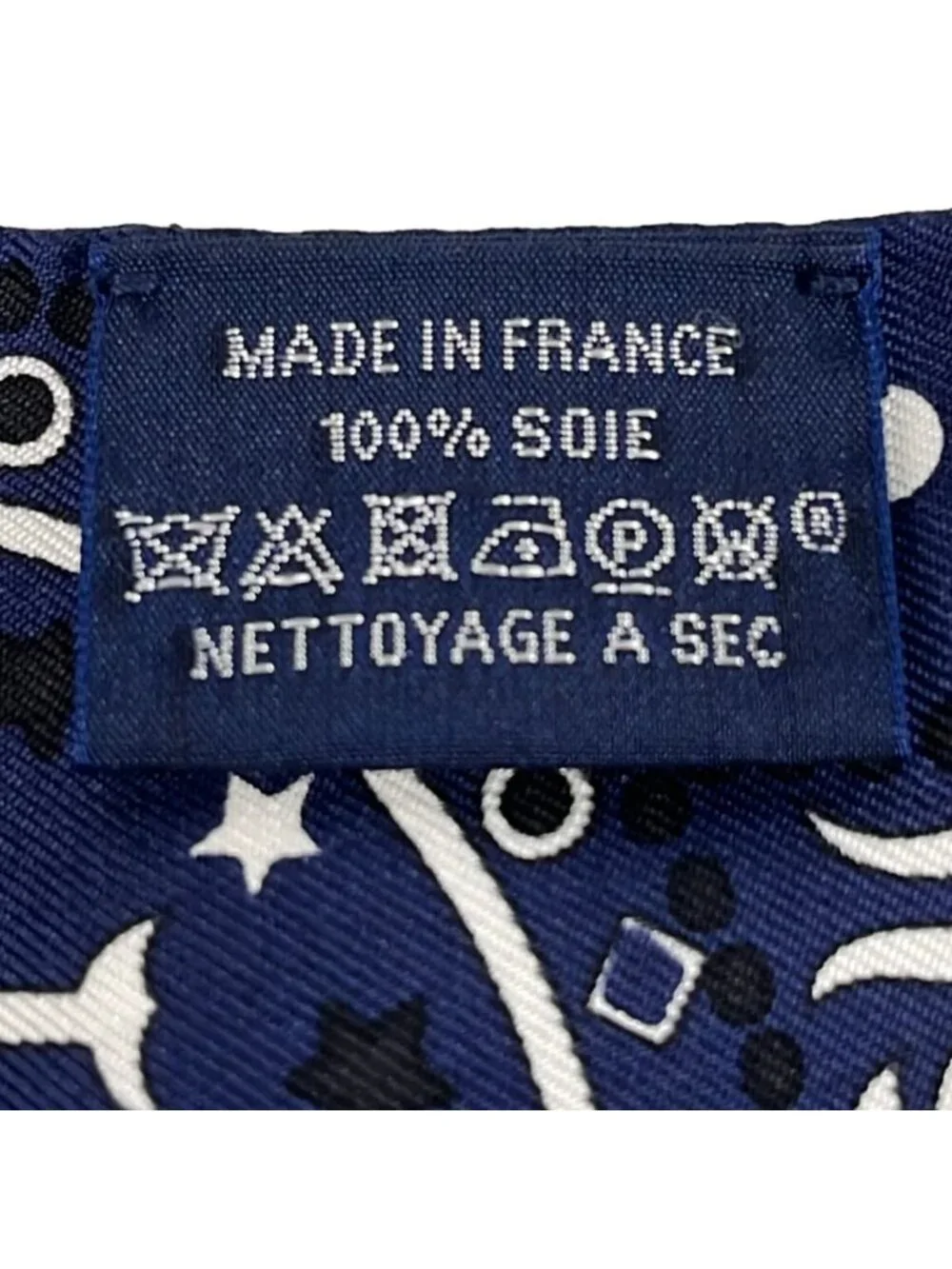 Hermes Scarf Twilly Navy White Black Entre Ciel Et Mer Same